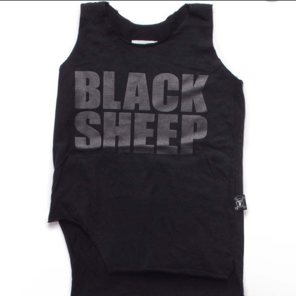 Nununu black sheep tank top 10-11y
